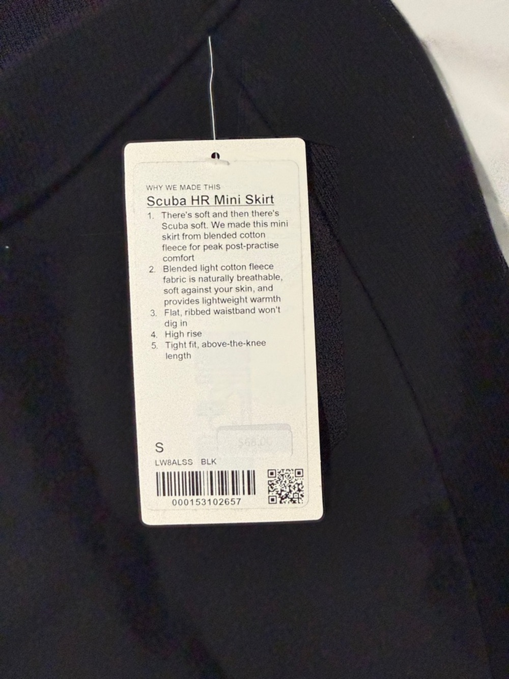lululemon athletica Black Ribbed Performance Mini Skirt - Picture 2 of 2